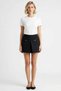 Women's Shorts Skirt Woven Regular Waist Plain Pattern Short Length Metal Accessory Pocket Detailed Finike Fabric - 4