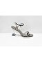 Beach Strip Stone Ankle Wrap Thin Medium Heel Elegant Women's Slippers & Sandals - 3