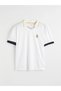 White Polo Collar Real Madrid Embroidered Men's Sports T-Shirt - 4