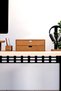 Desna Two Tier Two Drawer Cabinet & Monitor Stand - Cherry |   34 cm X 25 cm X 13.6 cm | - 4