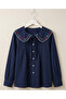 LINEN EMBROIDED TOP LOOSE FIT FREE SIZE - 2