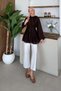 Hesna Balon Sleeve Tunic Brown - 4