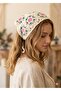 Bohemian Cherry Blossom Figured Knitted Bandana Hair Accessory Summer Vacation