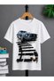 Unisex Oversize T-Shirt Jjz Vehicle Printed 100% Cotton T-Shirt Comfortable Fit