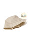 Flat Hat |   Beige Gabardine Bucket Fisherman Hat - Minimalist, Without Logo and Text - 3