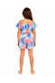Girl's Viscose Shorts Jumpsuit Ruffled Collar Lace-Up Summer Jumpsuit - 3