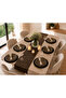 Leopard Patterned Black Runner and American Service Set - 2