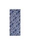 Ocean Breeze Patterned Silk Shawl 09204-White Navy Blue - 3