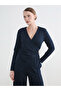 Nevavm Double-Breasted Collar Blouse with Metal Applique - 2