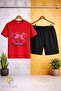 Crew Neck Cherry Smile Forever Printed T-Shirt - Shorts Set