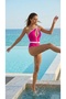 Women's Pink Belted Boutique Sea Pool Swimsuit - 3