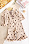 100% Cotton 2-Piece Baby Girl Set with Polka Dot Patterned Cardigan