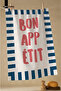 منشفة مطبخ ملونة مطبوعة بتصميم BON APPETIT مقاس 40x60، قماش تجفيف - 2