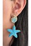 Diva Charm Seashell Straw Earrings