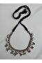 Antique Oxidized Silver Elephant Motif Choker Necklace with Adjustable Black Thread | Tribal Ethnic Statement Jewelry - 4