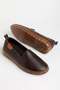 Genuine Leather Orthopedic Women's Casual Shoes Brown Laceless Transparent Sole