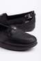 Genuine Leather Orthopedic Women's Casual Shoes Black Saddler with Side Windows - 3