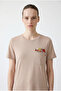 Comfortable Fit T-Shirt with Pocket Detail - Stone - 3
