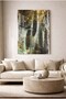 Ancient Textured Anthracite Flow Themed Decorative Tempered Glass Painting - Business, Home and School Painting - 2