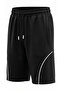 Men's Regular Fit Shorts with Front Piping Detail and Zippered Pockets - 8