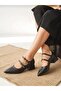 Women's Pointed Toe Thick Heel Shoes - 3