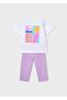 Girl's Short Tights Set Purple - 2