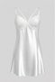 Maison Bride Étoile Nightgown - Ecru Satin Nightgown, Bridal Nightgown with Lace Back Detail - 8