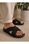 Unisex Orthopedic Slippers with Cross Straps and Soft Insole for Daily Use