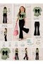 Summer Black Spanish Flared Pants and T-Shirt, Big Bow Print Design Kids Girls Set - 2