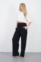 Muslin Palazzo Trousers Women's Summer Loose Wide Leg Casual Comfortable Elastic Waist Pocketed Daily Stylish Trousers - 2
