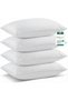 ® Premium Supersoft Stripe Pillow Standard Size 50x70cm /20''x 28'' Light Weight White Back Sleeper Hotel Quality Pillow, Pack of 4
