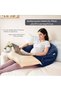 ® U-Shaped Full Body Maternity Pillow 57 inch with Removable Velvet Cover - Navy Blue - 4