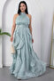 Halter Neck Ruffled Satin Dress Eli̇6073 - 5