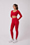 Comfy Model High Waist Gathering Seamless Leggings with Gathered Back - 4