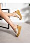 Gomez Cream Suede Wedge Heeled Women's Sandals - 3