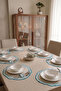2 Pieces Turquoise Blue Double Row Embroidered American Service-Supla Set - 2