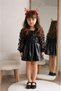Flower Embroidered Black Girl's Dress 2-9 Years Old I 3D Flower Detailed Girl's Special Occasion Dress I Girl's Holiday Outfit - 6