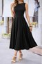 Women's Off-The-Shoulder Boat Neck Kiloş Midi Viscose Dress - 3
