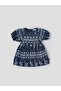 Popees Baby Girls Cotton Dress| Navy Blue| 3-36 Months