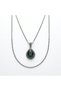 Bronze Vintage Women's Necklace Authentic Copper Jewelry Green Crystal Stone Drop Margazite Worked Model Sultans - 4