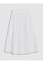 Two Mt Shop Quality Zippered Waist Poplin Flared Skirt - 5