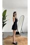 Women's Black High Waist Pleated Shorts with Pockets, Stylish Office & Casual Mini Shorts - 7