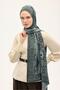 Urban Hours Floral Motif Pattern Patina Green Mayda Shawl 190X70 - 2
