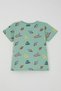 Baby Boy Shorts Pajama Set Galaxy Adventure Themed 9 Months-3 Years, Water Green - 4