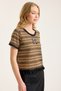 Colorful Perforated Woven Blouse - 2