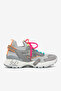 Women's Gray Comfortable Fit Colorful Rubber Lace-Up Sneaker - 4
