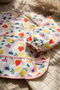 Berrybright Tropical Fruit Patterned Waterproof Baby Food Bib with Pockets and Sleeves - Blw Compatible Stain Resistant - 4