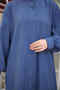 Indigo Buttoned Tunic Trouser Suit - 4