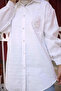Ecru Buttoned Modal Shirt with Stone Detail - 4