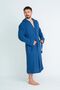 100% Cotton 4 Layer Muslin Unisex Hooded Bathrobe - Navy Blue - 8